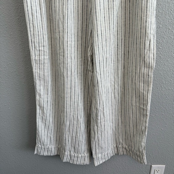 Smocked waist Wide Leg Striped Linen Blend Pants Size XXL (20) NWT Pockets - Picture 4 of 10